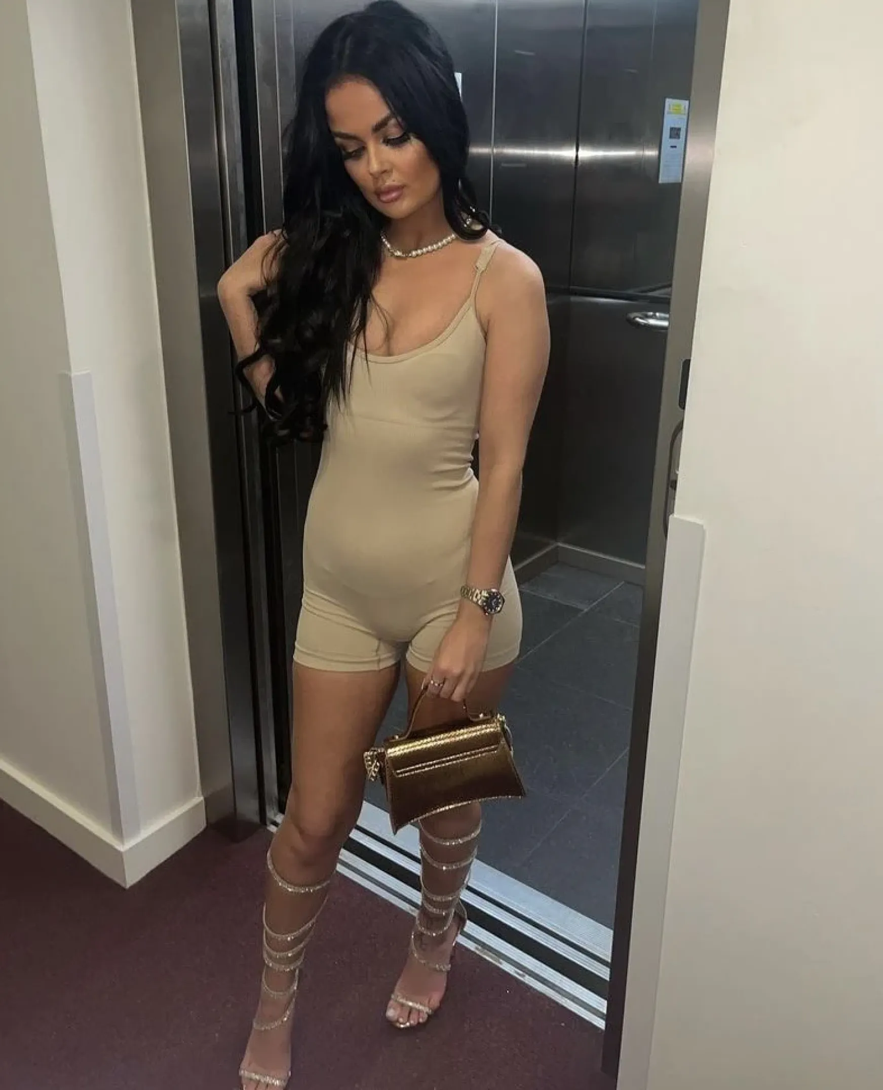 Alessia Shaping Romper - Beige|DressMeZee Online