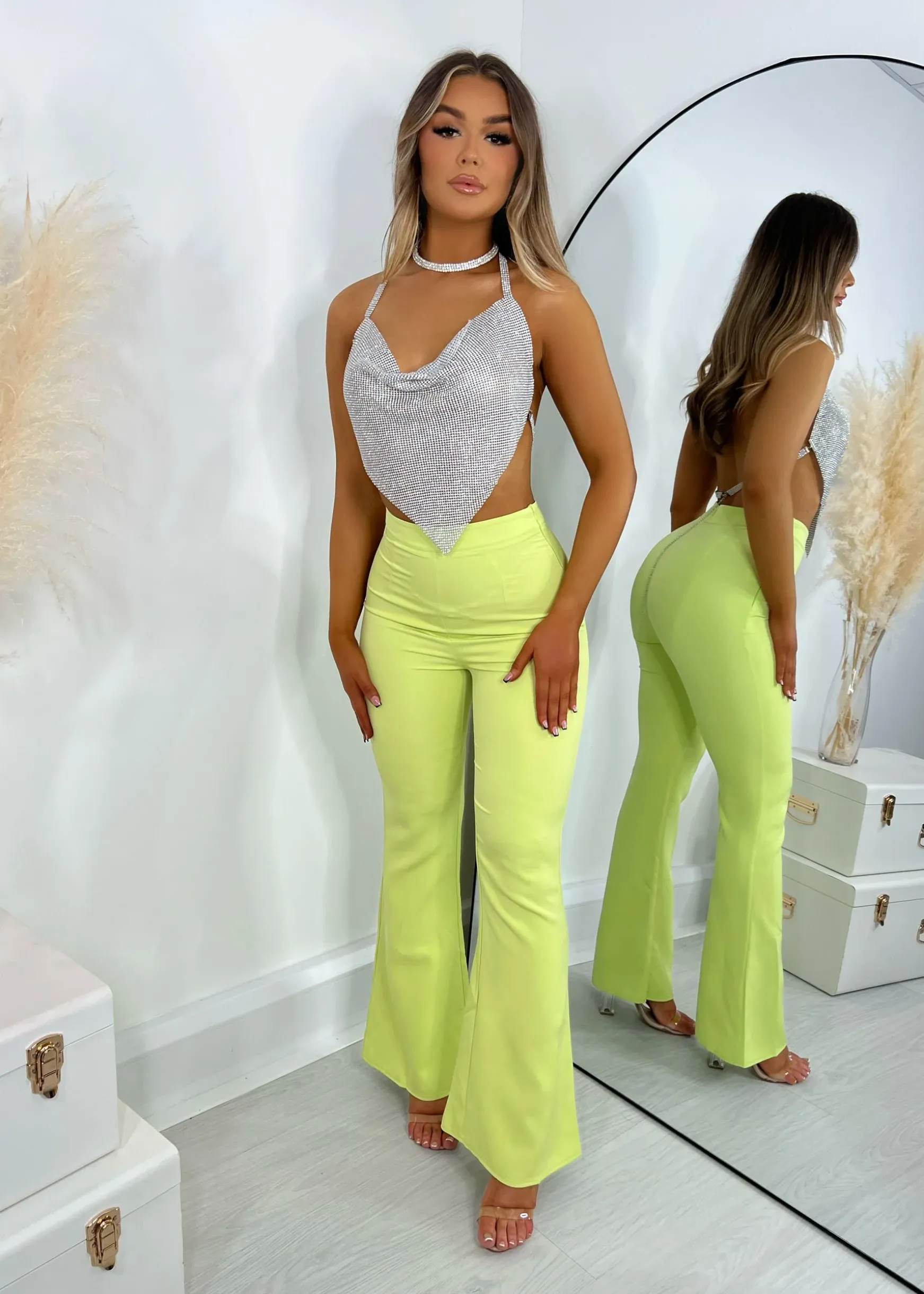 Bobbi Tailored Flared Trousers|DressMeZee New