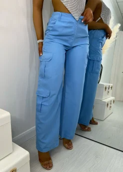 Cargo Queen Trousers - Blue|DressMeZee Outlet