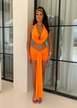 Chasing Sunsets Three Piece Set - Orange|DressMeZee Hot