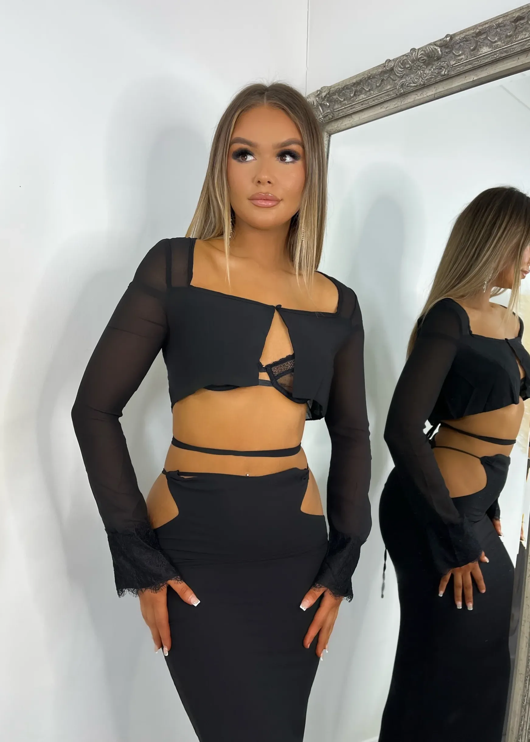 Dakota Two Piece - Black|DressMeZee Clearance