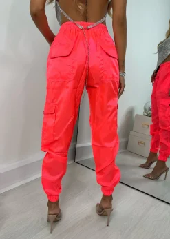 Highlight Of My Summer Cargo Trousers - Pink|DressMeZee New