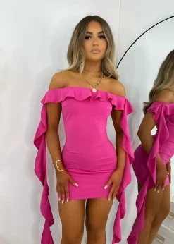 Love Game Frill Mini Dress - Pink|DressMeZee Fashion