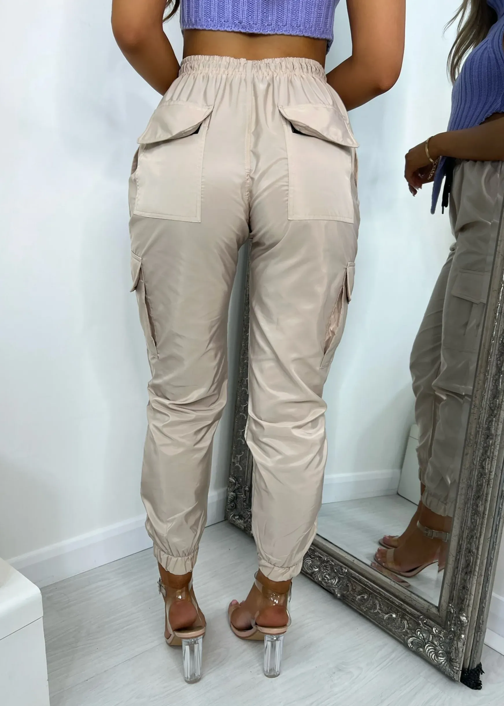 Lucy Cargo Trousers - Stone|DressMeZee Fashion