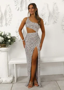 Luna Cut Out Sequin Gown - Multi|DressMeZee New