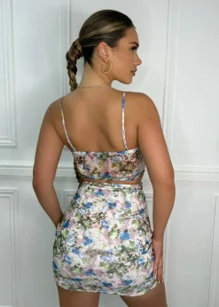 Petal N Bloom Mini Skirt - Floral Multi|DressMeZee Sale