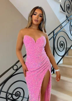 Princess Energy Sparkle Gown - Pink|DressMeZee Discount