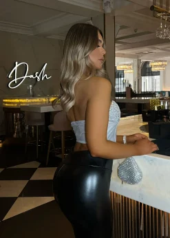 Stolen Kisses Sequin Metallic Corset Top - Silver|DressMeZee Outlet